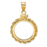 14k Yellow Gold coin bezel for Australian $15 Kangaroo — additional image