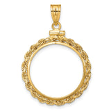 14k Yellow Gold coin bezel for Australian $25 Kangaroo — additional image