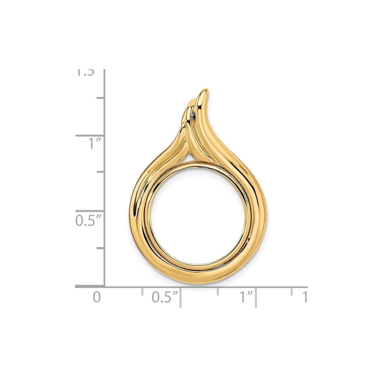 Isle of Man 1/10 oz Gold Cat Coin Bezel Pendant Prong Set Art Deco Flamed Teardrop in 14k Yellow Gold