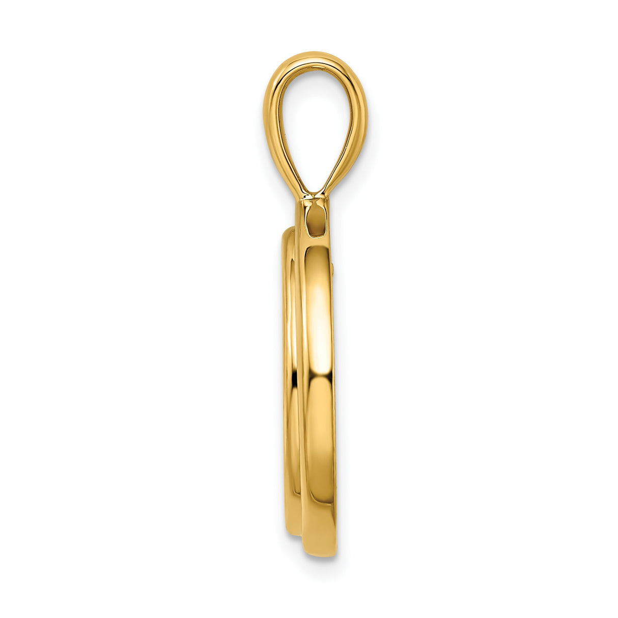 14k Yellow Gold coin bezel for Australian $15 Lunar Series 3 — alternate view