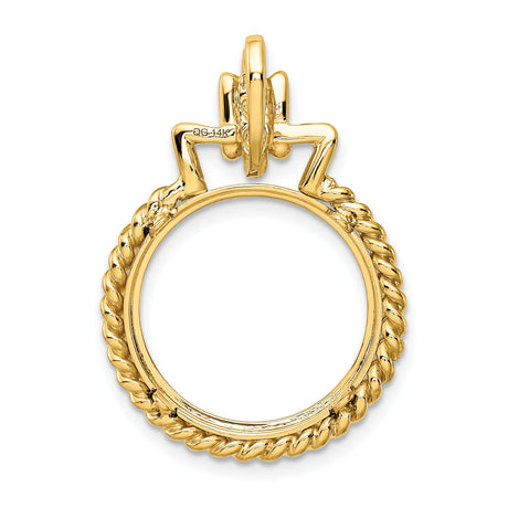 14k Yellow Gold coin bezel for Australian $15 Kangaroo — additional image