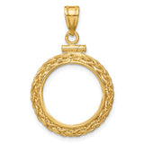 14k Yellow Gold coin bezel for Australian $15 Lunar Series 1 — additional image