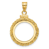 14k Yellow Gold coin bezel for Australian $15 Lunar Series 3 — additional image