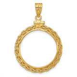 14k Yellow Gold coin bezel for Australian $25 Kangaroo — additional image