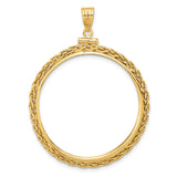 14k Yellow Gold coin bezel for Australian $100 Koala — additional image