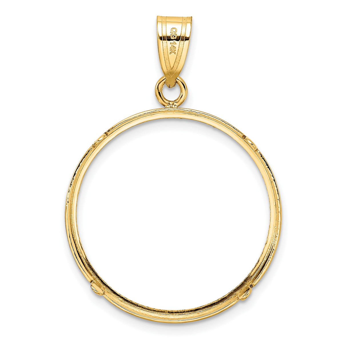 14k Yellow Gold coin bezel for US $25 American Eagle Platinum — additional image