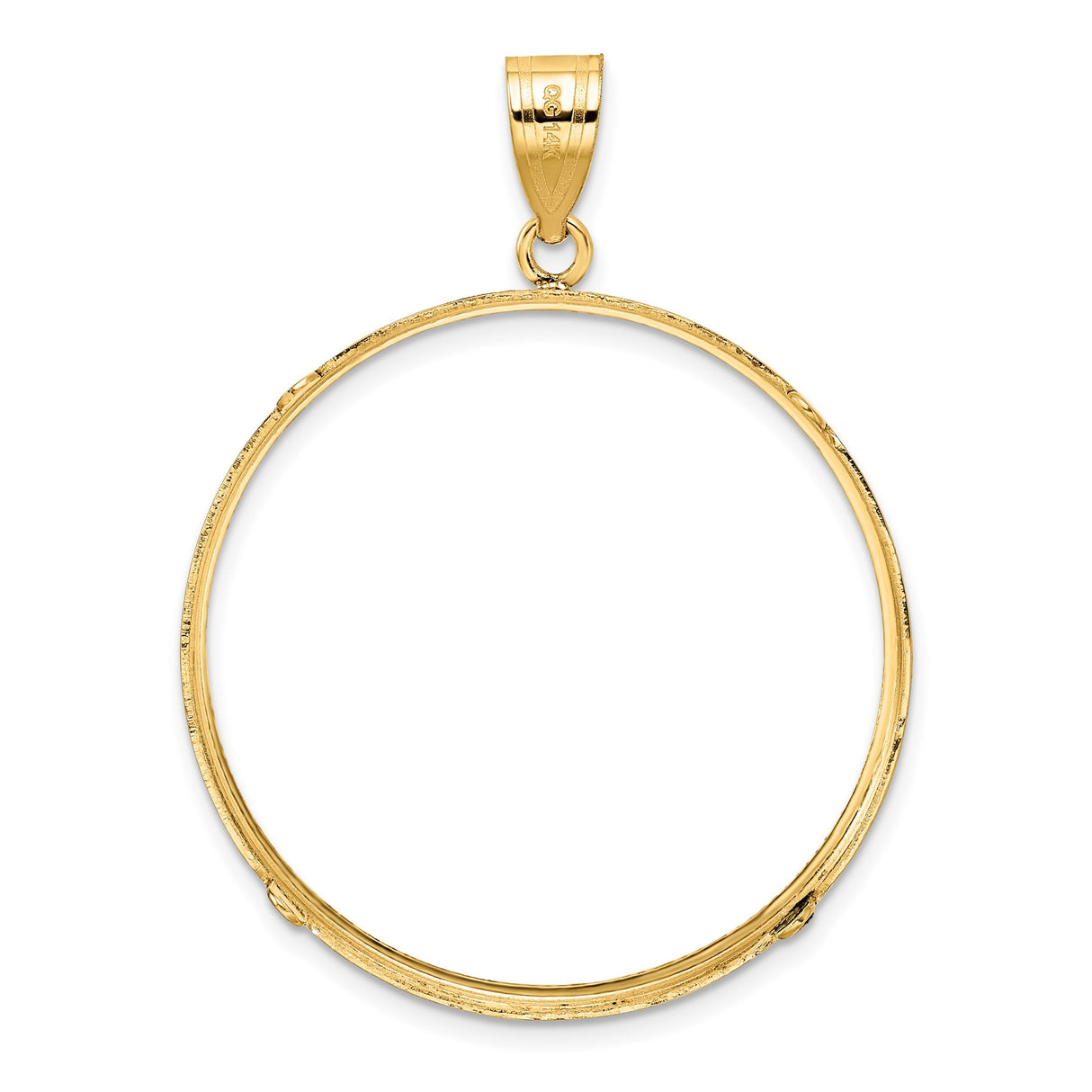 14k Yellow Gold coin bezel for Australian $100 Lunar Series 3 — additional image