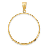 14k Yellow Gold coin bezel for Isle of Man 1 Crown Cat — additional image