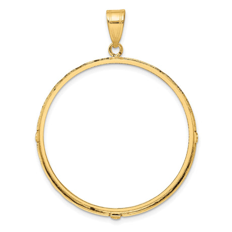 37 mm 14k Yellow Gold coin bezel pendant — additional image