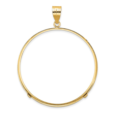 39.5 mm 14k Yellow Gold coin bezel pendant — additional image