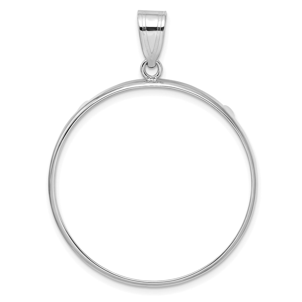Australian 1 oz Gold Kangaroo $100 Coin Series 2 Coin Bezel Pendant Prong Set Polished in 14k White Gold
