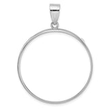 Isle of Man 1 oz Gold Angel £5 Coin Series 1 Coin Bezel Pendant Prong Set Polished in 14k White Gold