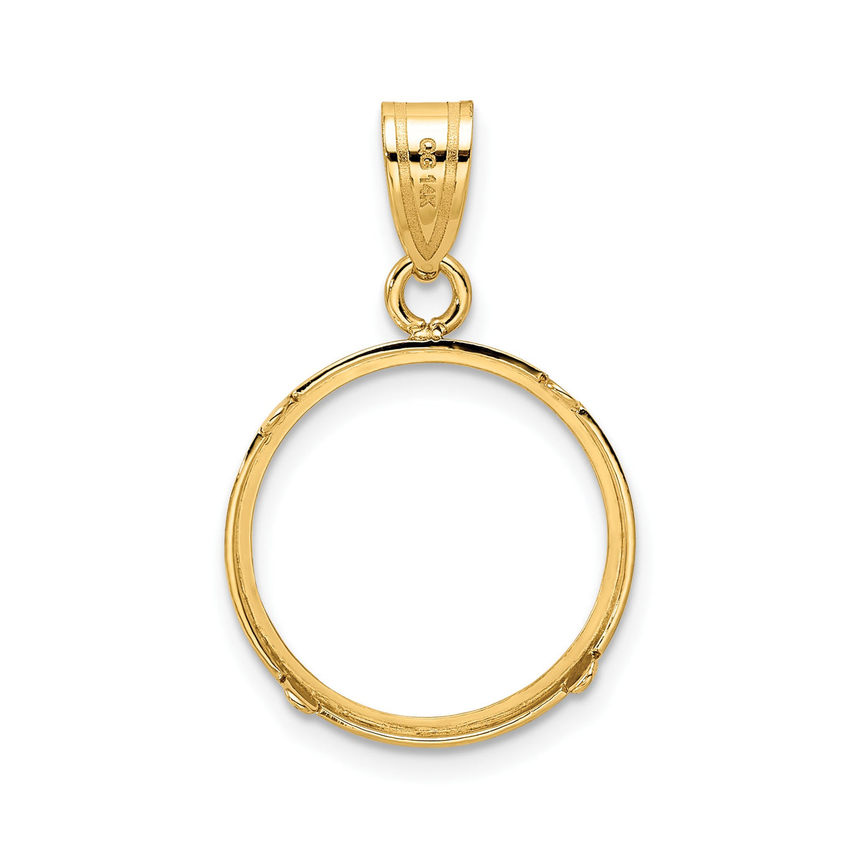 14k Yellow Gold coin bezel for Australian $15 Lunar Series 1 — additional image