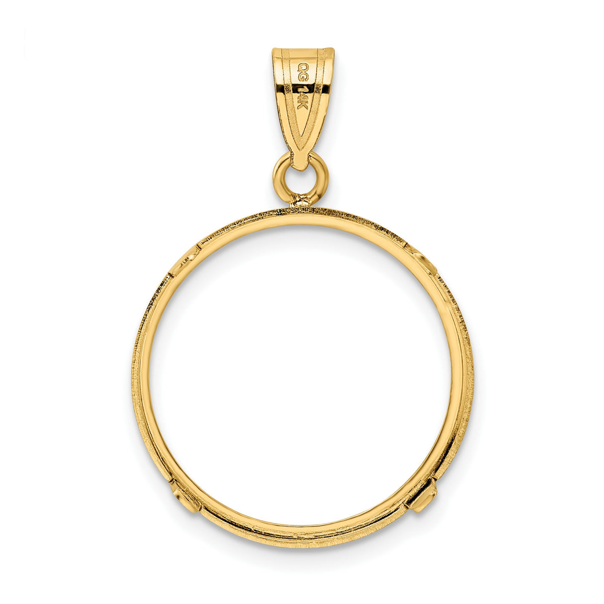 14k Yellow Gold coin bezel for Australian $25 Kangaroo — additional image