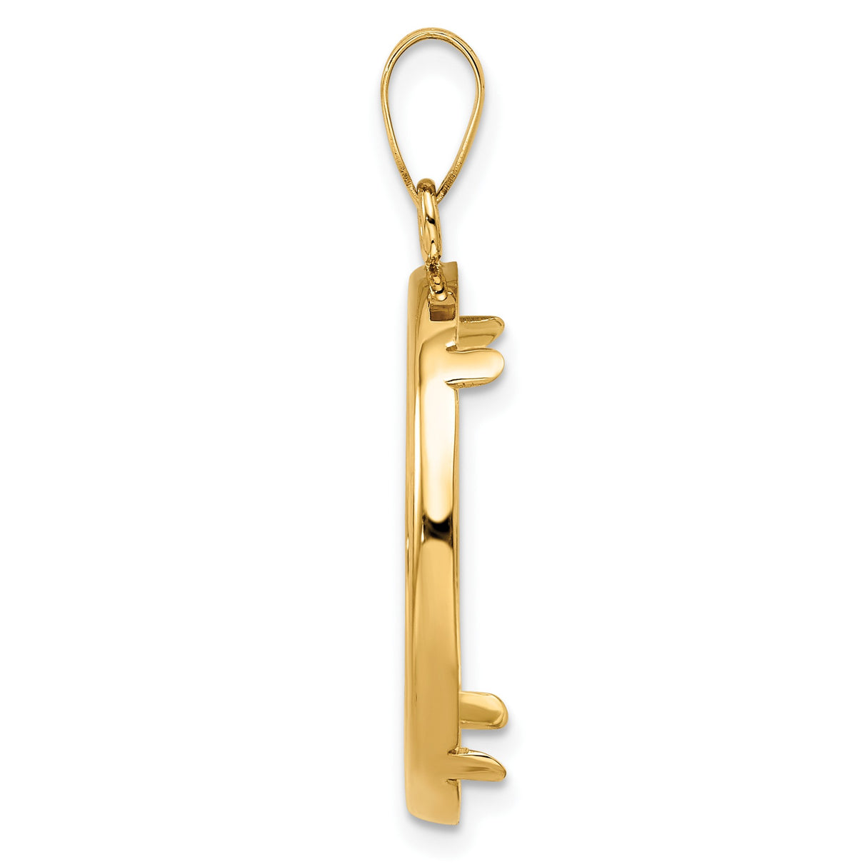 14k Yellow Gold coin bezel for US $25 American Eagle Platinum — alternate view