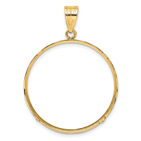 14k Yellow Gold coin bezel for Isle of Man 1/2 Crown Cat — additional image