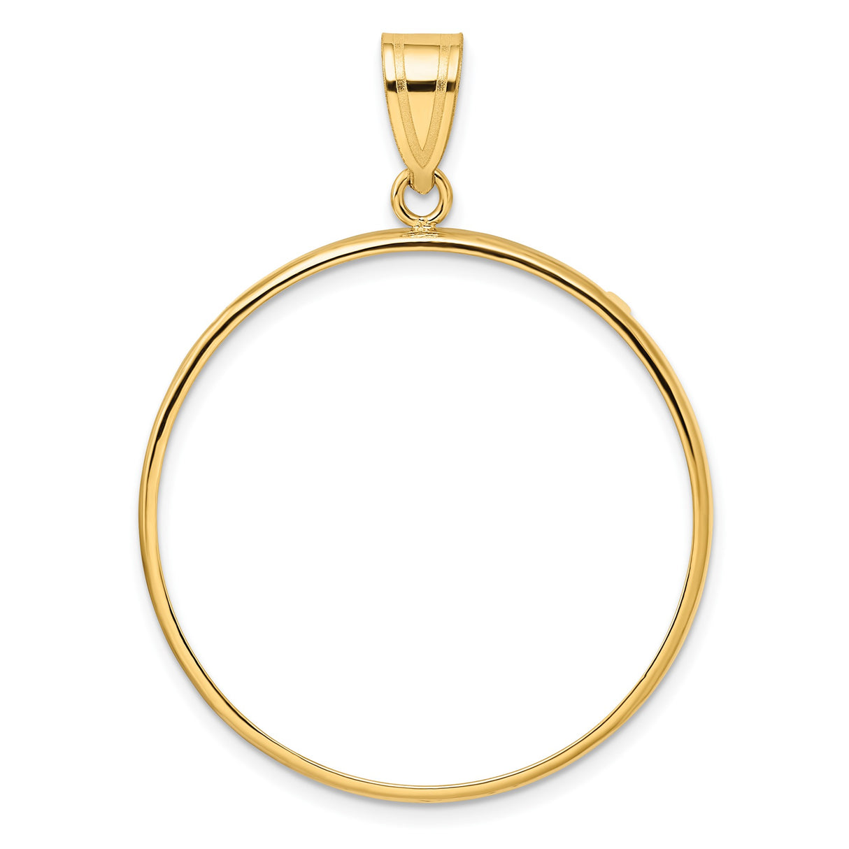 Australian 1 oz Platinum Koala $100 Coin Bezel Pendant Prong Set Polished in 14k Yellow Gold
