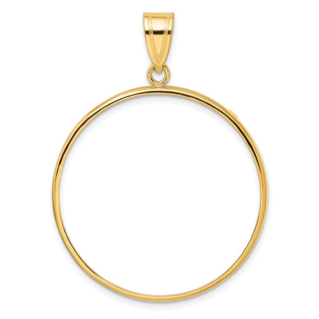 Australian 1 oz Gold Lunar $100 Coin Series 1 Coin Bezel Pendant Prong Set Polished in 14k Yellow Gold