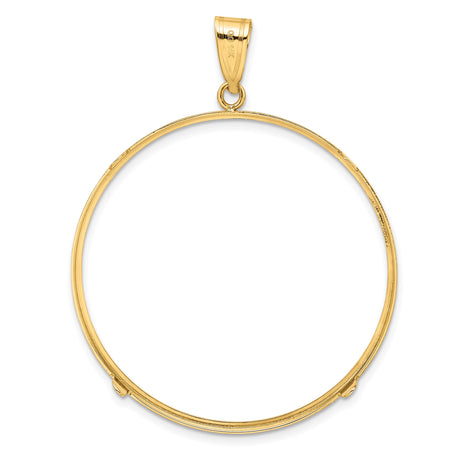 39.5 mm 14k Yellow Gold coin bezel pendant — additional image