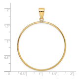 39.5 mm Coin Bezel Pendant Polished Prong Set in 14k Yellow Gold
