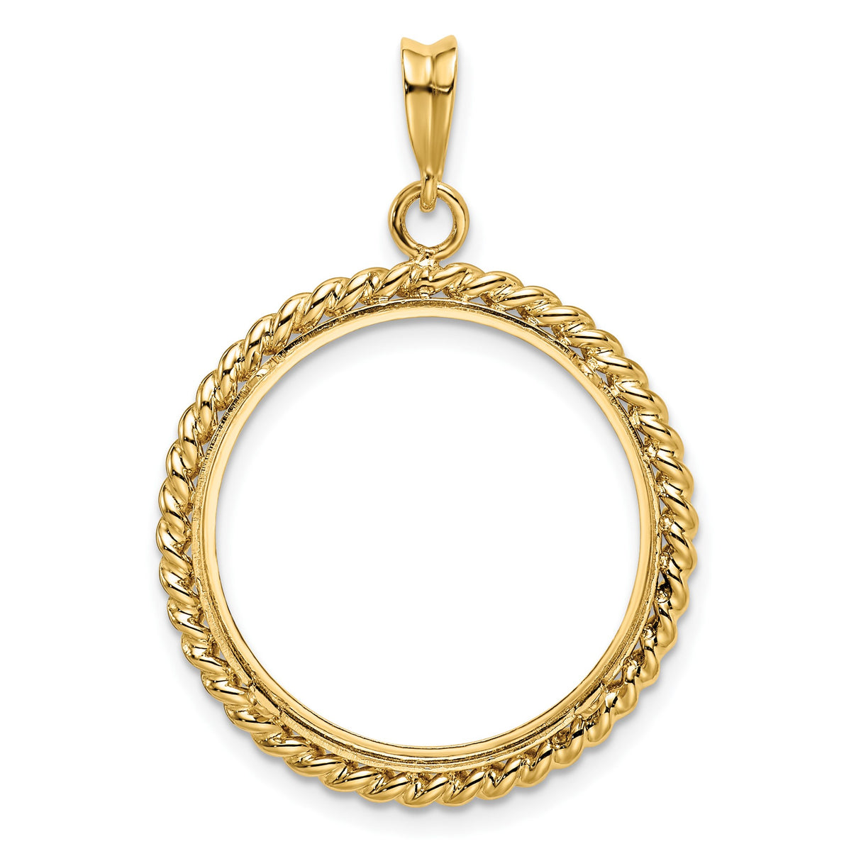 14k Yellow Gold coin bezel for US $25 American Eagle Platinum — additional image