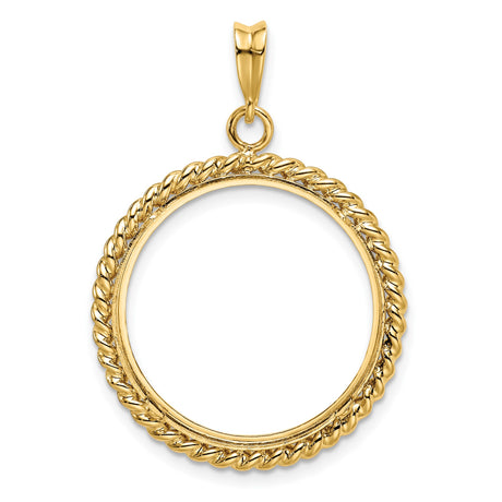 14k Yellow Gold coin bezel for US $25 American Eagle Platinum — additional image