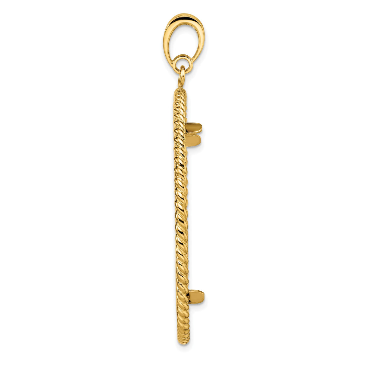 39.5 mm 14k Yellow Gold coin bezel pendant — alternate view