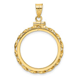 14k Yellow Gold coin bezel for US $25 American Eagle Platinum — additional image
