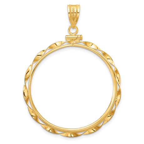 14k Yellow Gold coin bezel for US $100 American Eagle Platinum — additional image