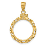 14k Yellow Gold coin bezel for Australian $15 Lunar Series 1 — additional image