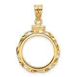 10k Yellow Gold coin bezel for Australian $15 Kangaroo — additional image