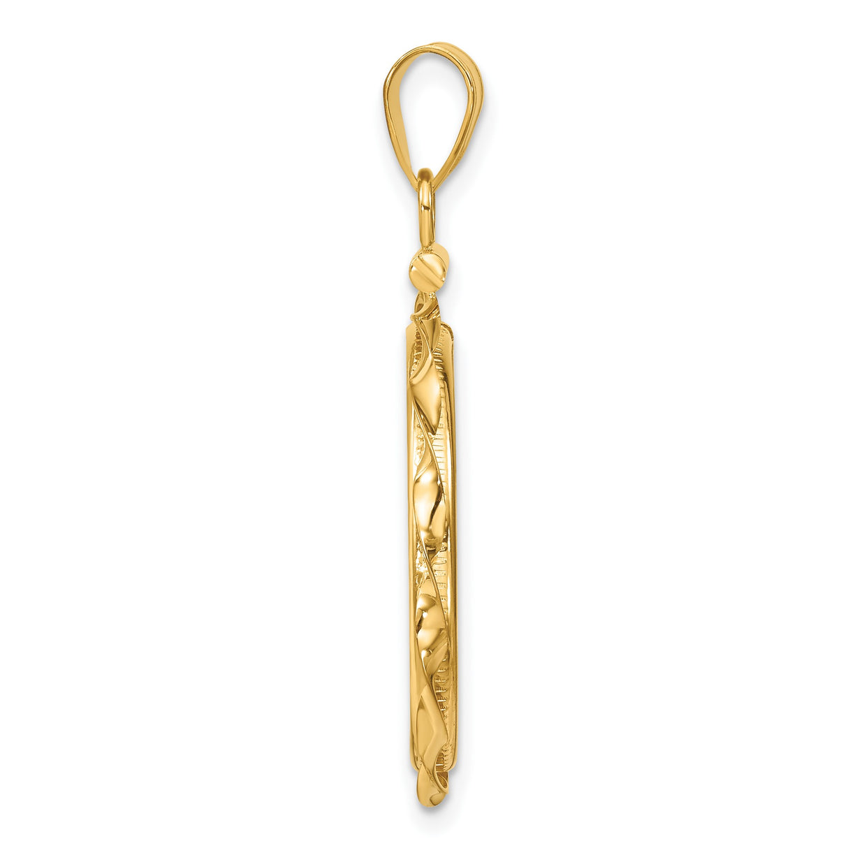 14k Yellow Gold coin bezel for US $25 American Eagle Platinum — alternate view