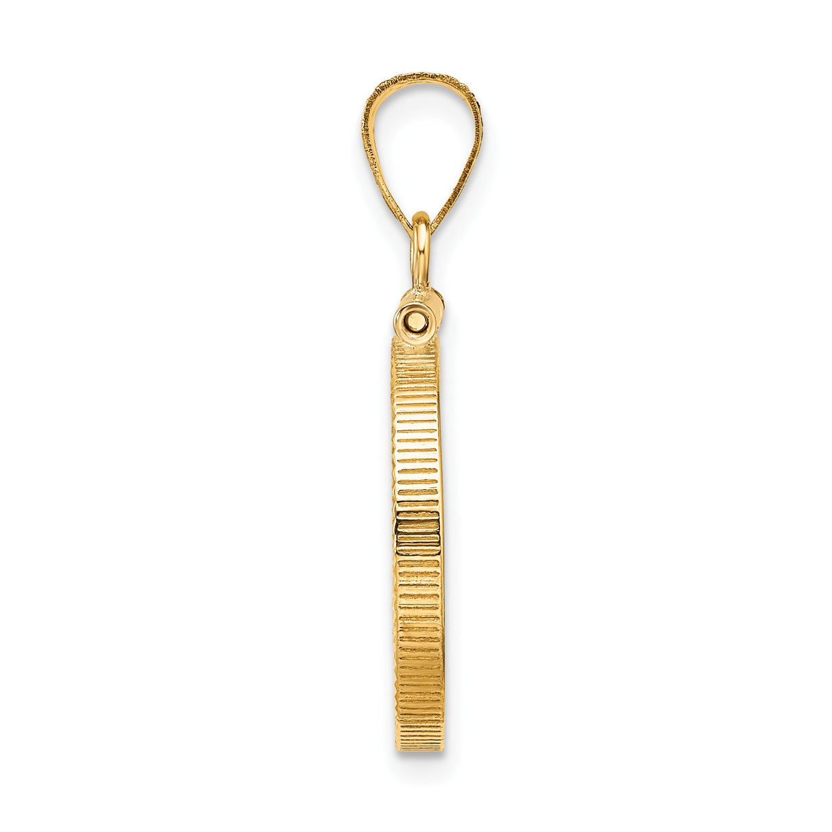 14k Yellow Gold coin bezel for Australian $15 Lunar Series 3 — alternate view