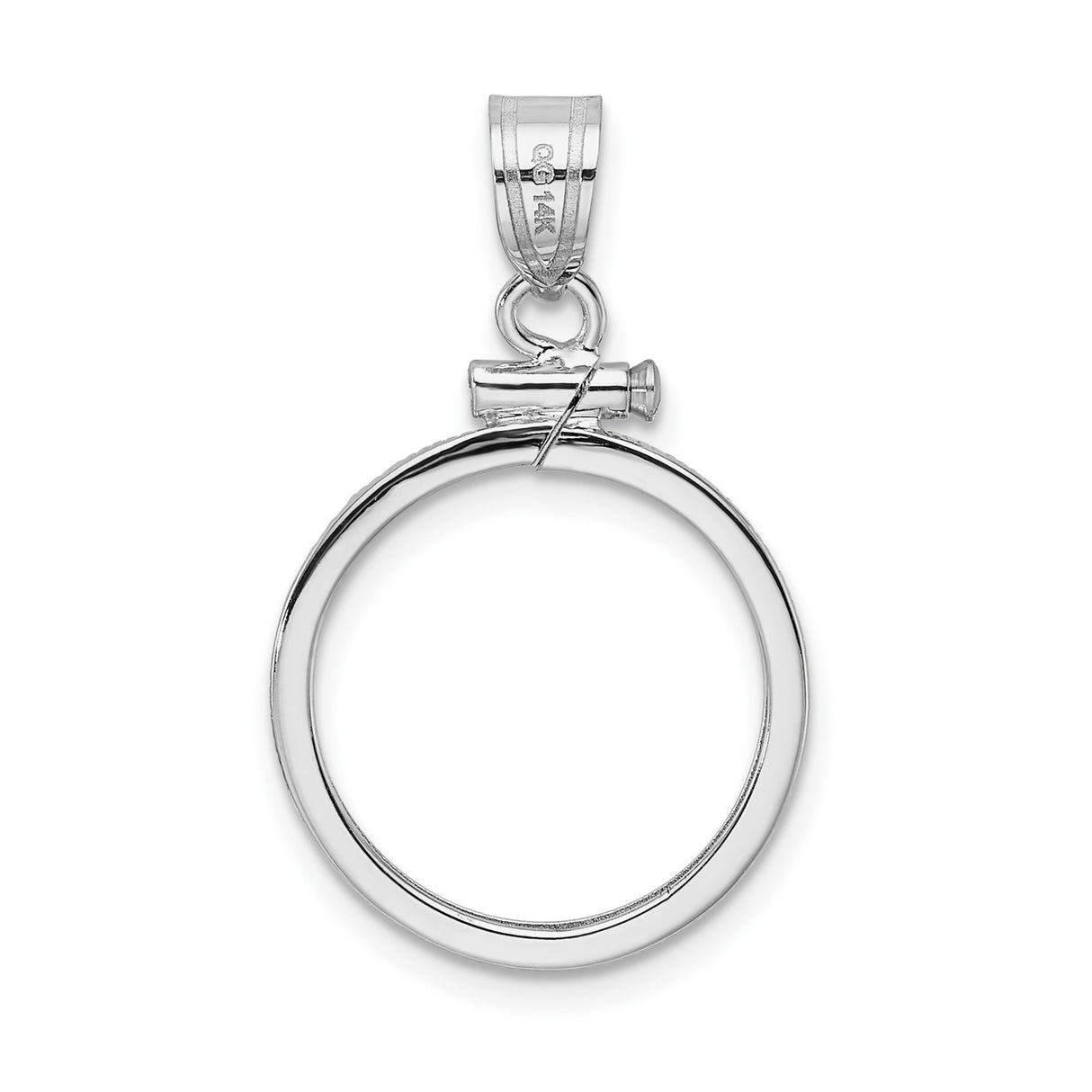 14k White Gold coin bezel for Australian $15 Lunar Series 3 — additional image