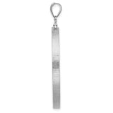 37 mm 14k White Gold coin bezel pendant — alternate view