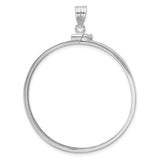37 mm 14k White Gold coin bezel pendant — additional image