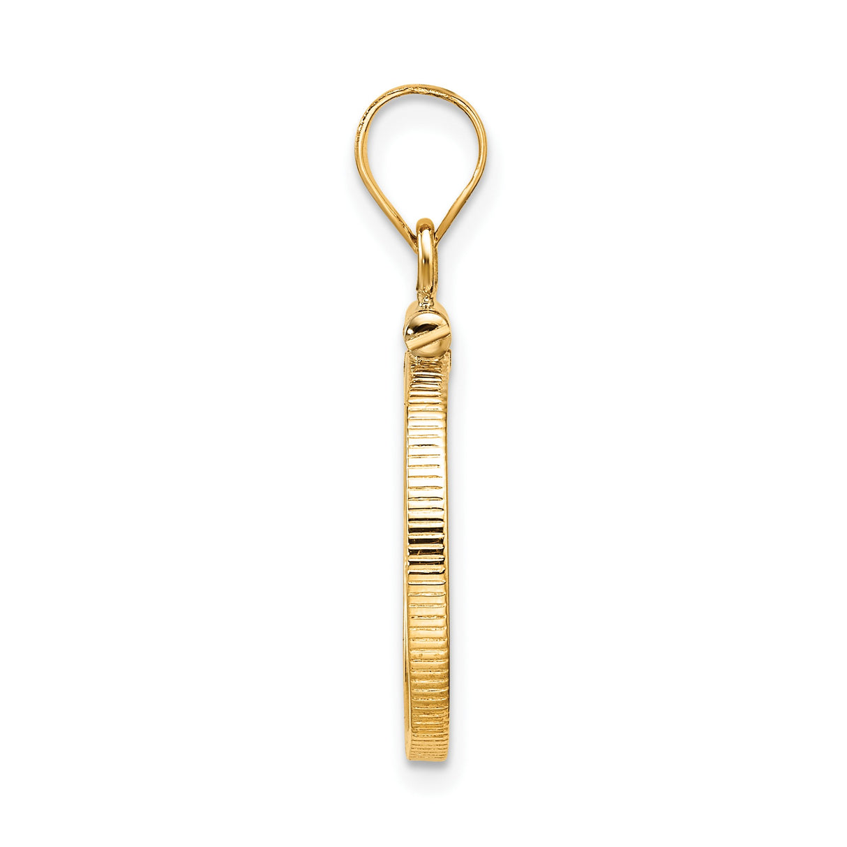 14k Yellow Gold coin bezel for Australian $15 Kangaroo — alternate view
