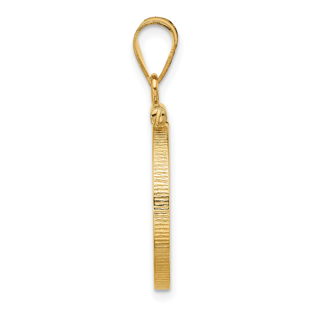 14k Yellow Gold coin bezel for Isle of Man Cat — alternate view