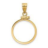14k Yellow Gold coin bezel for Isle of Man Cat — additional image