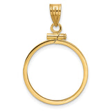 14k Yellow Gold coin bezel for Australian $25 Kangaroo — additional image