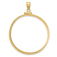 Mexican 50 Pesos Gold Centenario Coin Bezel Pendant Prong Set Reeded Border