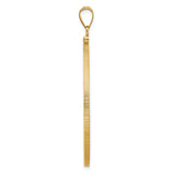 39.5 mm 14k Yellow Gold coin bezel pendant — alternate view