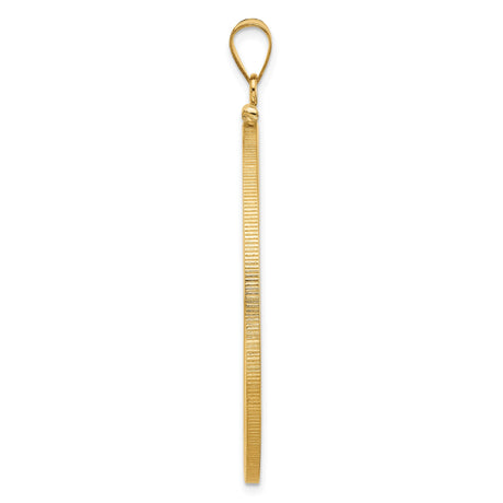 39.5 mm 14k Yellow Gold coin bezel pendant — alternate view