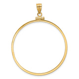 39.5 mm 14k Yellow Gold coin bezel pendant — additional image