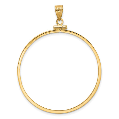 39.5 mm 14k Yellow Gold coin bezel pendant — additional image