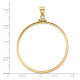 Australian 1 oz Gold Lunar $100 Coin Series 2 Coin Bezel Pendant Prong Set Reeded Edge in 14k Yellow Gold