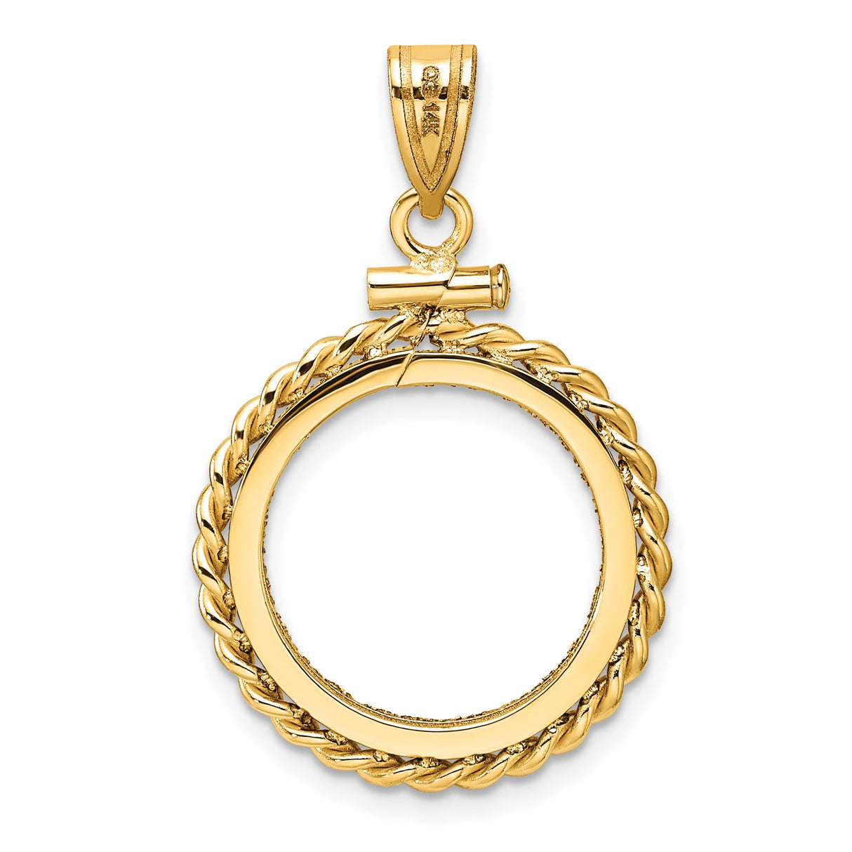 14k Yellow Gold coin bezel for Australian $15 Lunar Series 3 — additional image