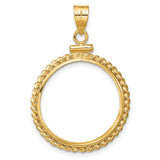 14k Yellow Gold coin bezel for Australian $25 Kangaroo — additional image