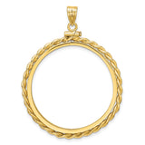 14k Yellow Gold coin bezel for US $100 American Eagle Platinum — additional image