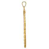39.5 mm 14k Yellow Gold coin bezel pendant — alternate view